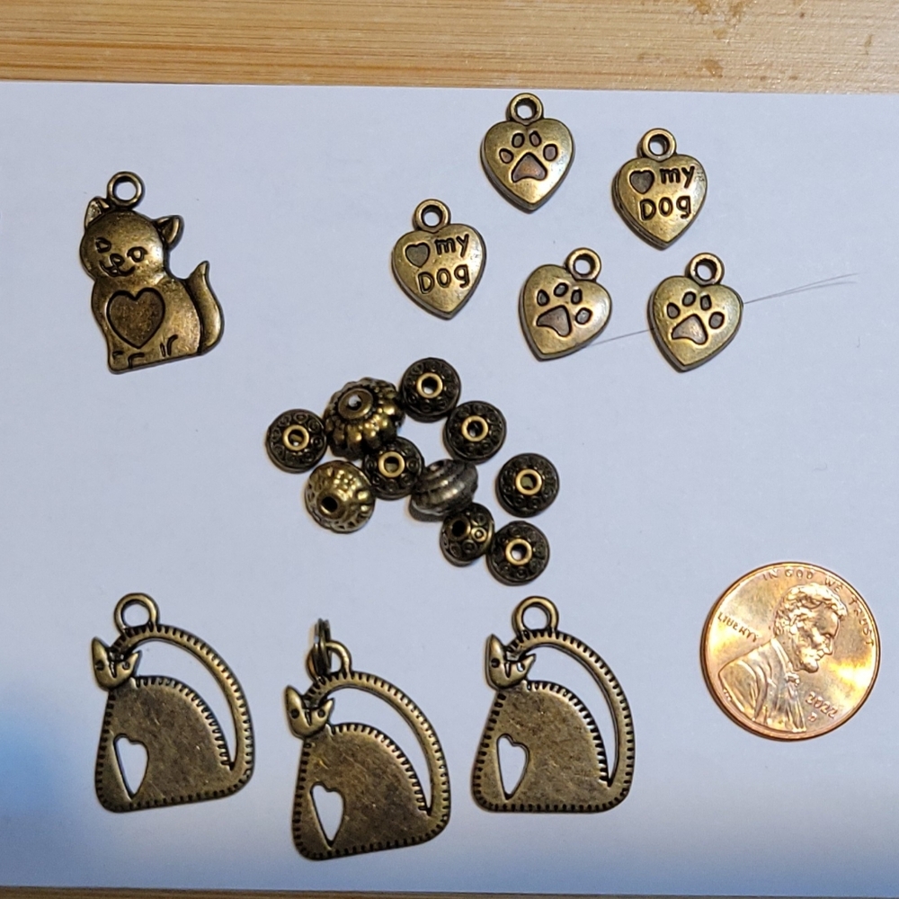 DESTASH:  Bronze Charms and Jump Rings